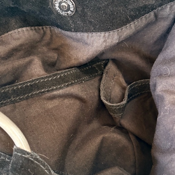 FREE PEOPLE BOBBI SLOUCH SUEDE BLACK BAG LIKE NEW - Picture 6 of 6